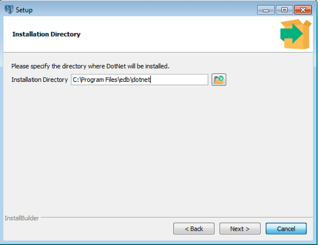 The Installation dialog box